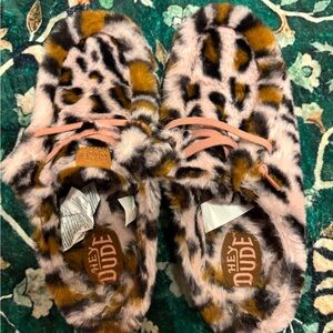 Hey Dude Leopard Print Sip Ons